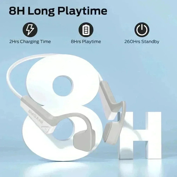 Brand New: BUGANI Bone Conduction Headphones, Bluetooth 5.3 Open Ear Headphones - Picture 5 of 8